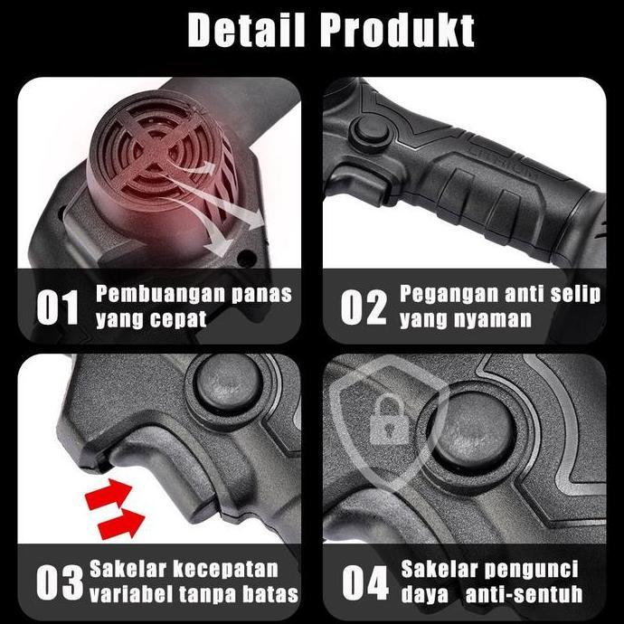 Powerz- Gergaji Listrik Mini Diameter 6 Inci Dan 4 Inci Gergaji Portable Tanpa Kabel Gergaji Listrik