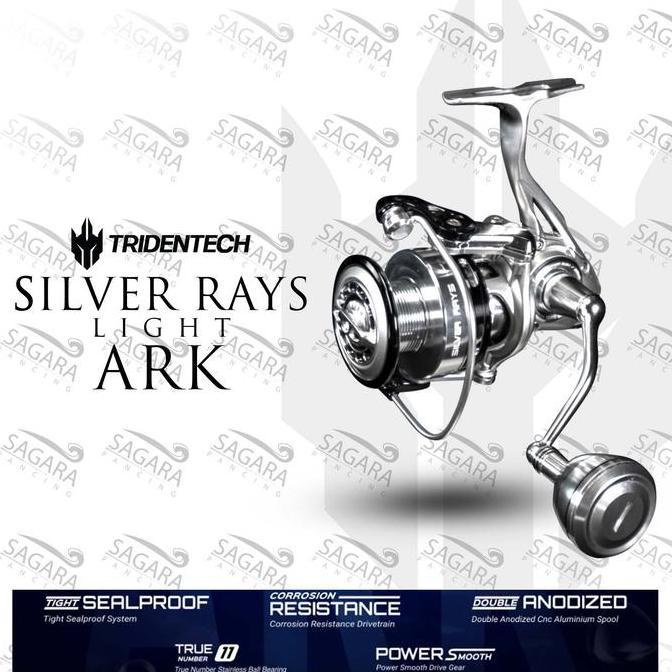 Reel Tridentech Silver Rays Light ARK Reel Pancing Spinning Power Handle - SRL1000