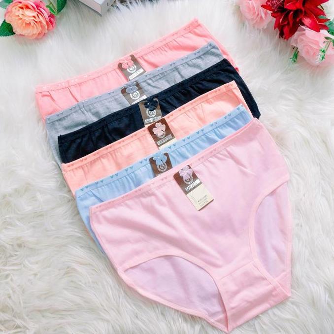 CUCI GUDANG 3PCS-6PCS CELANA DALAM WANITA DEWASA BAHAN KATUN - CD WANITA REMAJA NYAMAN DAN LEMBUT UK