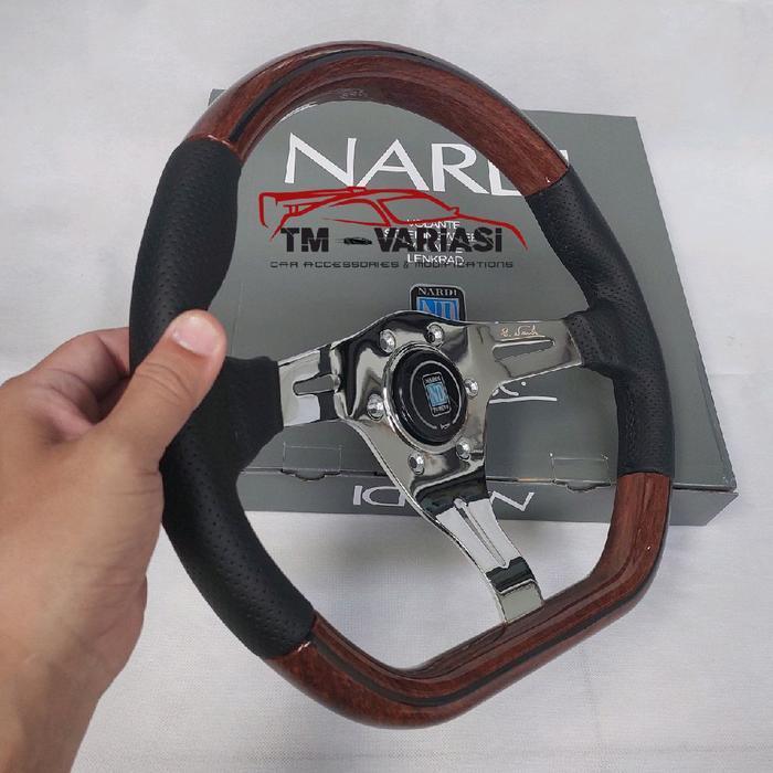 Stir Racing Nardi Nd Flat Kayu Wood Glossy Import 14 Inchi Replika Original Dan Terpercaya