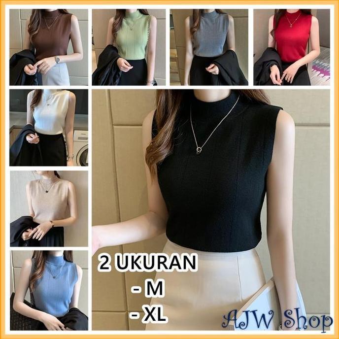 AJW [RM] Atasan Rajut Premium | Inner Turtleneck Wanita | Atasan Wanita | Rompi Dalaman Baju Jilbab 