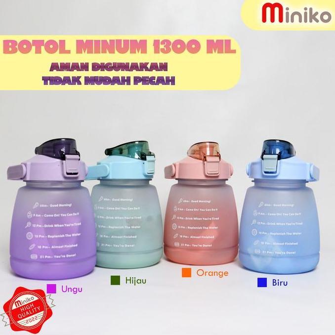 Botol Minum Motivasi 1Liter - Tumblr Jumbo Viral - Botol Minum Viral