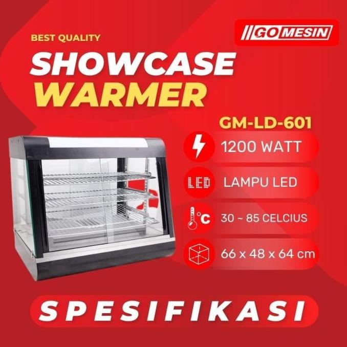 Penghangat Makanan Ayam / Gorengan / Roti Showcase Food Display Warmer