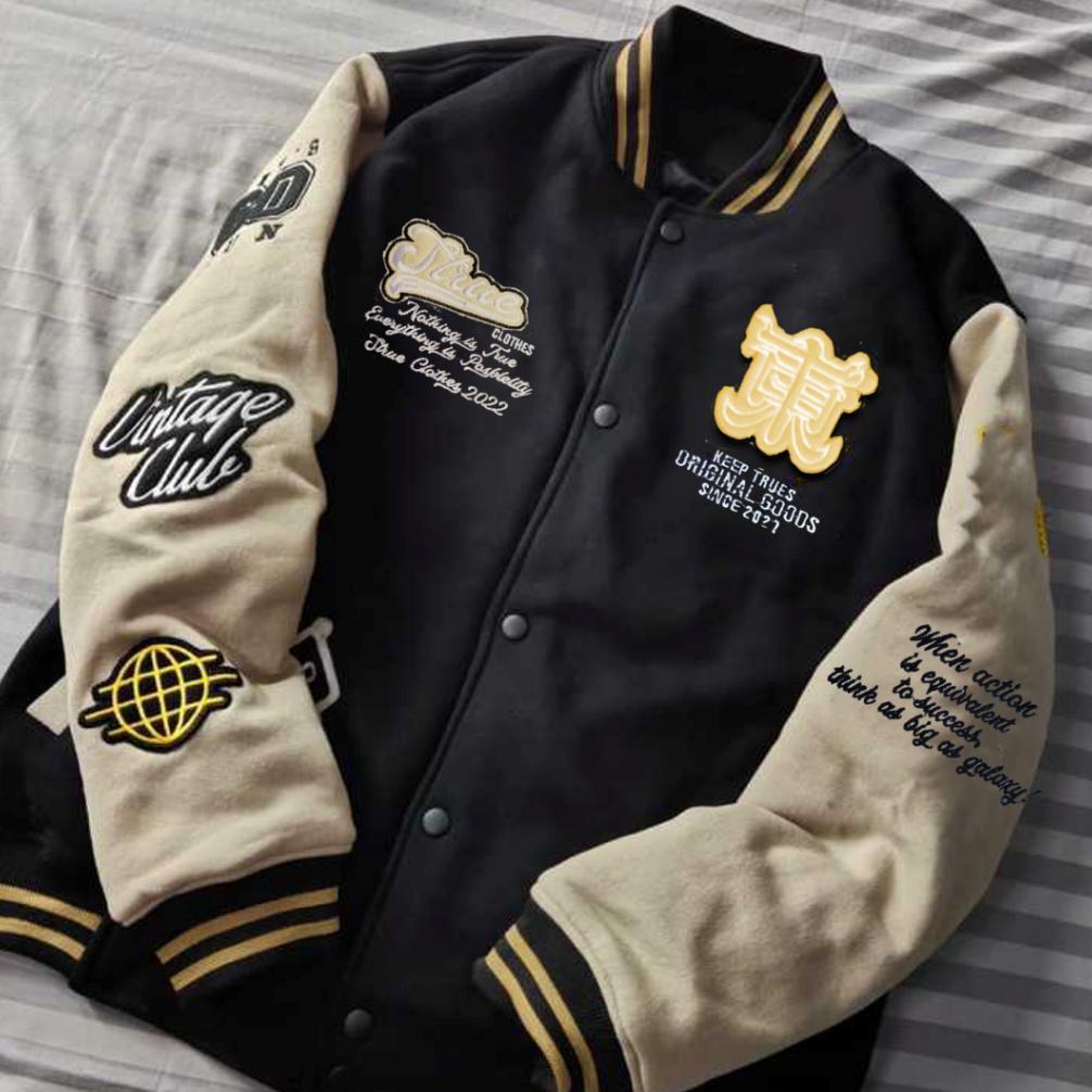 paket hemat jaket varsity baseball full bordir - jaket bomber varsity vintage - jaket baseball pria 