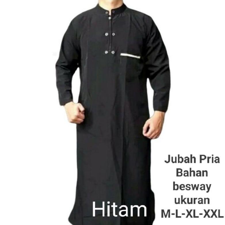 official gamis pria formal s-xxl bahan tebal ringan