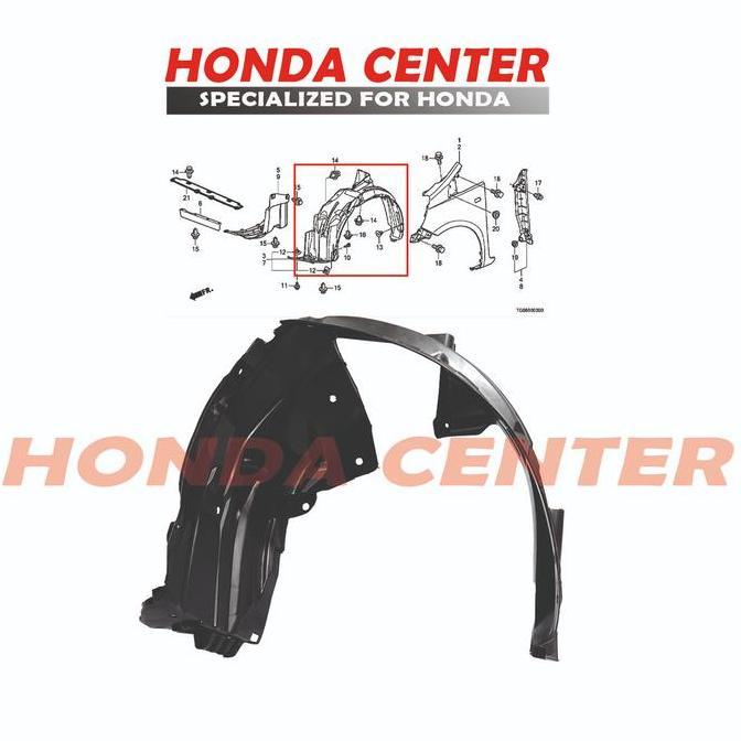 SPAKBOR INNER LINNER FENDER DEPAN JAZZ GE8 2012 2013