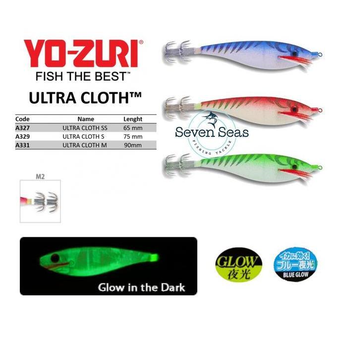 Yo-zuri Yozuri Squid Jig Ultra Cloth S SS M GID Egi Umpan Cumi Sotong