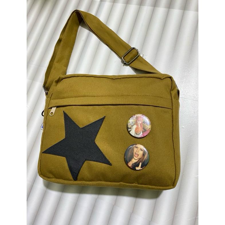 NEW STARS MESSENGER y2k /TAS KANVAS MINI MESENGGER Y2K / sling bag fairycore aesthetic