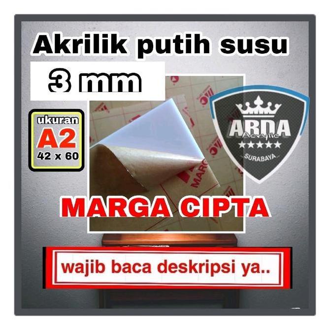 Akrilik 3mm susu A2 / acrylic white /akrilik putih susu lembaran/akrilik murah Paper Stationery