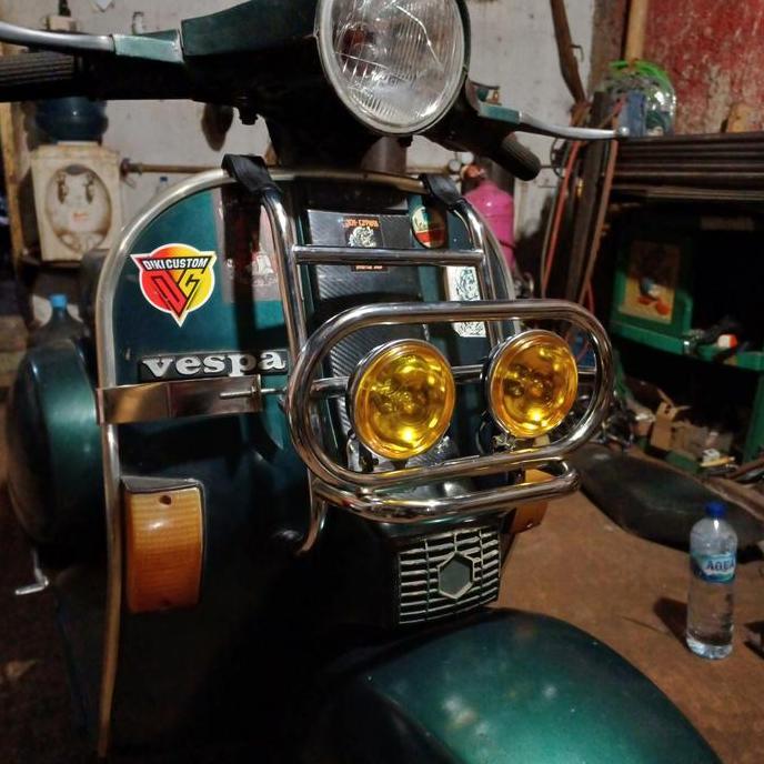 front rack vespa clasik / rak dudukan lampu px exlusive excel super dll aksesoris vespa clasik