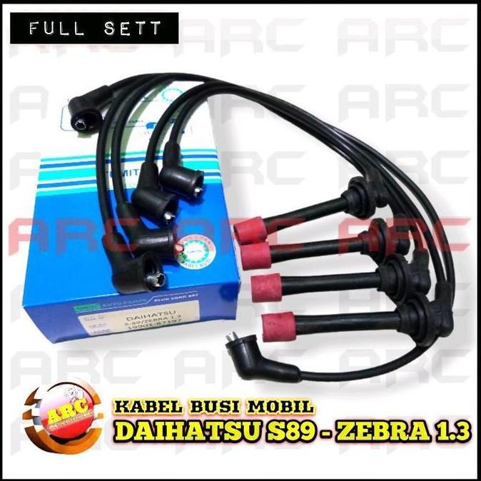 DS108 >> Kabel Busi Mobil Zebra S89 1.3 Type Mitsubishi - 5 Set Kabel Busi & 1 Set Kabel Coil Hitam 
