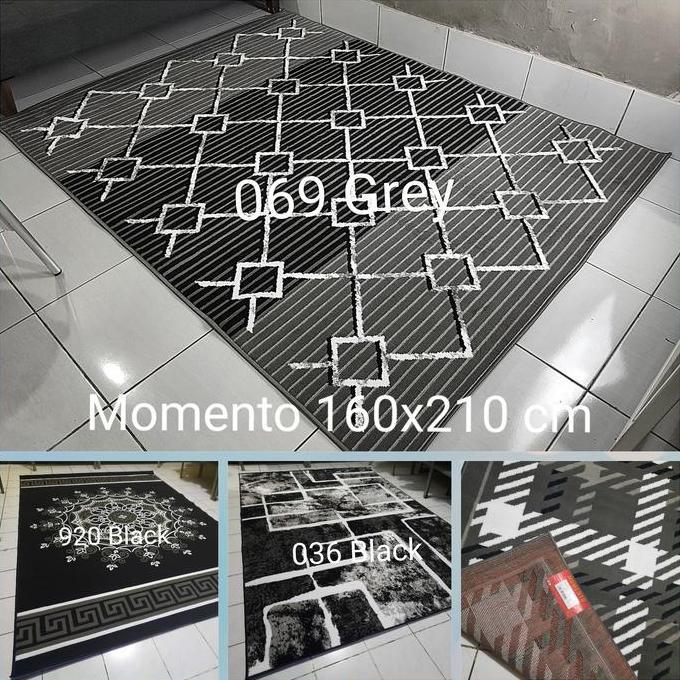 '' KARPET PERMADANI HITAM PUTIH MOMENTO 160X210 CM //