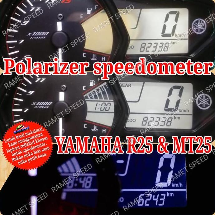 DI155 >> Polarizer speedometer Yamaha R25 dan MT25 polaris speedometer r25 mt25