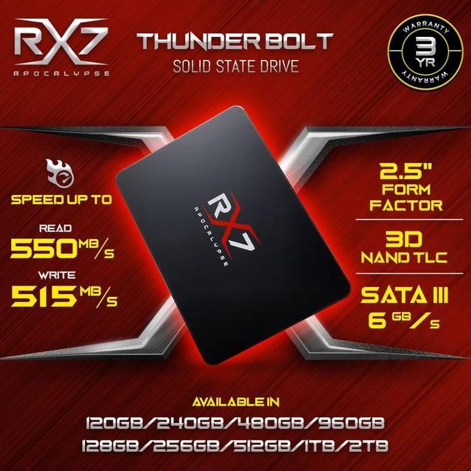 DE154 >> SSD RX7 128GB GARANSI RESMI 3THN