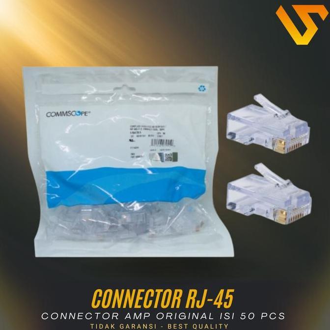 HARGA DISC - Connector RJ45 AMP Original Isi 50Pcs