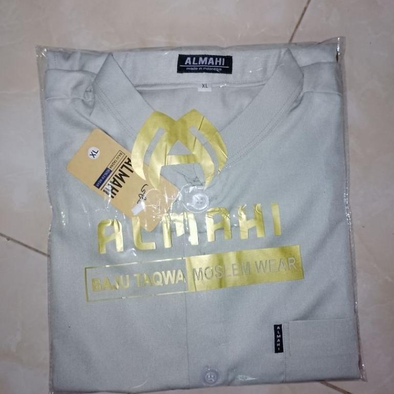 Terbaru Grosir Baju Koko Almahi Saku Samping Kerah Sanghai Muslim Pria Dewasa