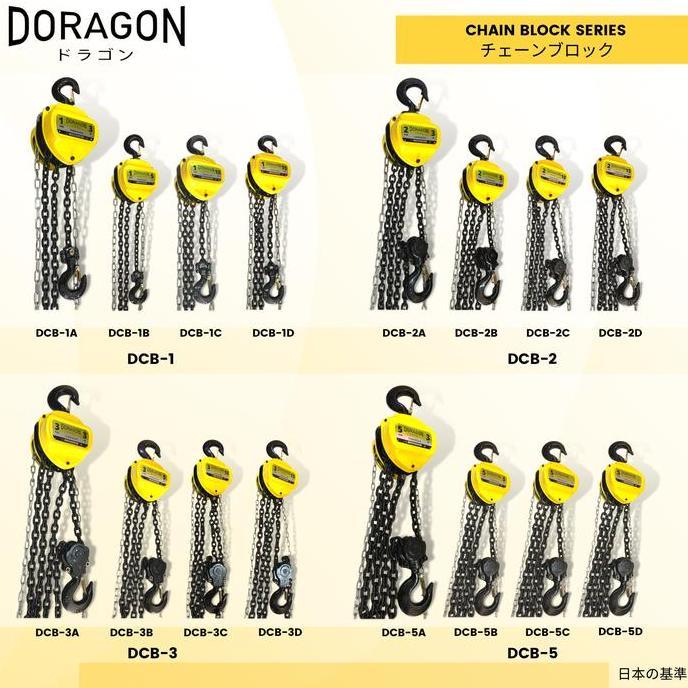DORAGON Chain Block 1 Ton 15 Meter Takel 1T x 15M Katrol Kerekan Hoist