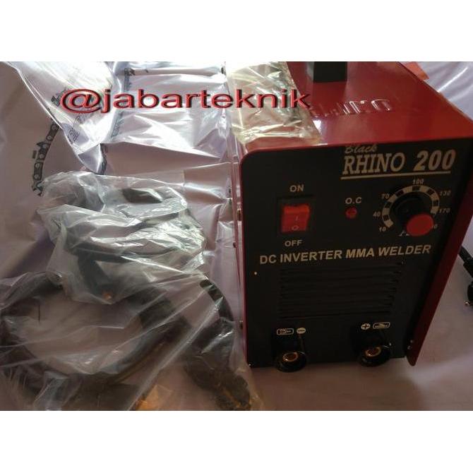 Lansungkirim- Mesin Las Black Rhino Mma-200 Trafo Las Inverter
