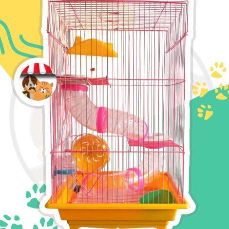 Kandang Hamster 3 Tingkat Tempat Hamster Size Besar Rumah Hamster berkualitas