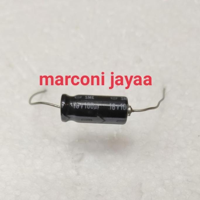 kapasitor axial 100uf 16V SME HEMAT
