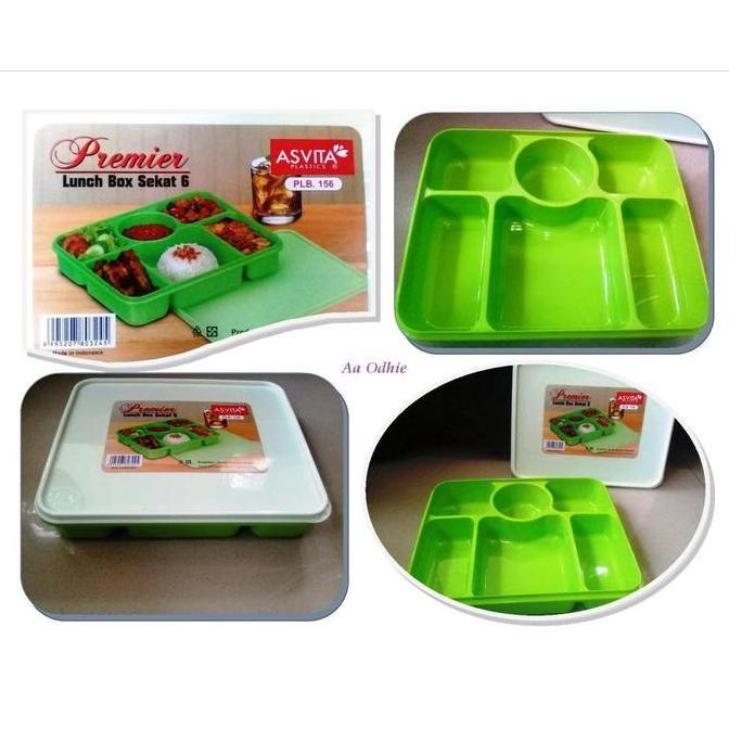 Tempat Makan Lunch Box Sekat 6 Premier - Asvita 156