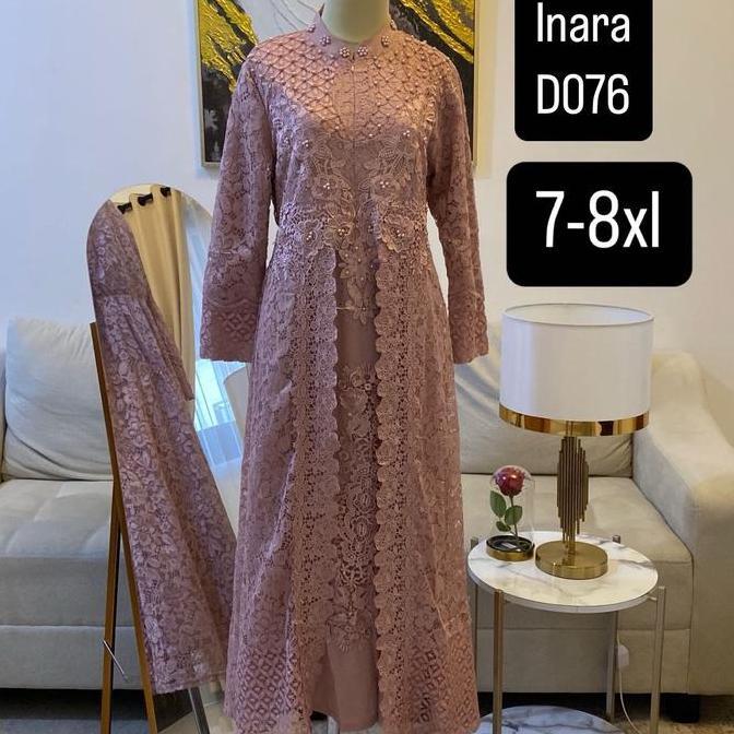 [COD]Gamis Inara brukat JUMBO D076 gamis brokat Mewah Muslim Pesta Syari Kondangan Wanita Cantik For