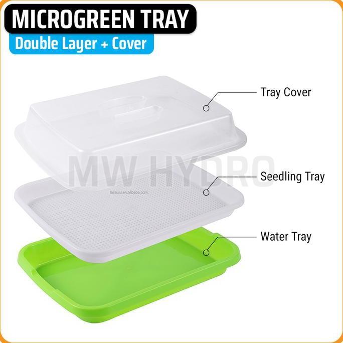 Microgreen Sprouting Tray with Cover - Tray Semai Microgreen dengan Tutup