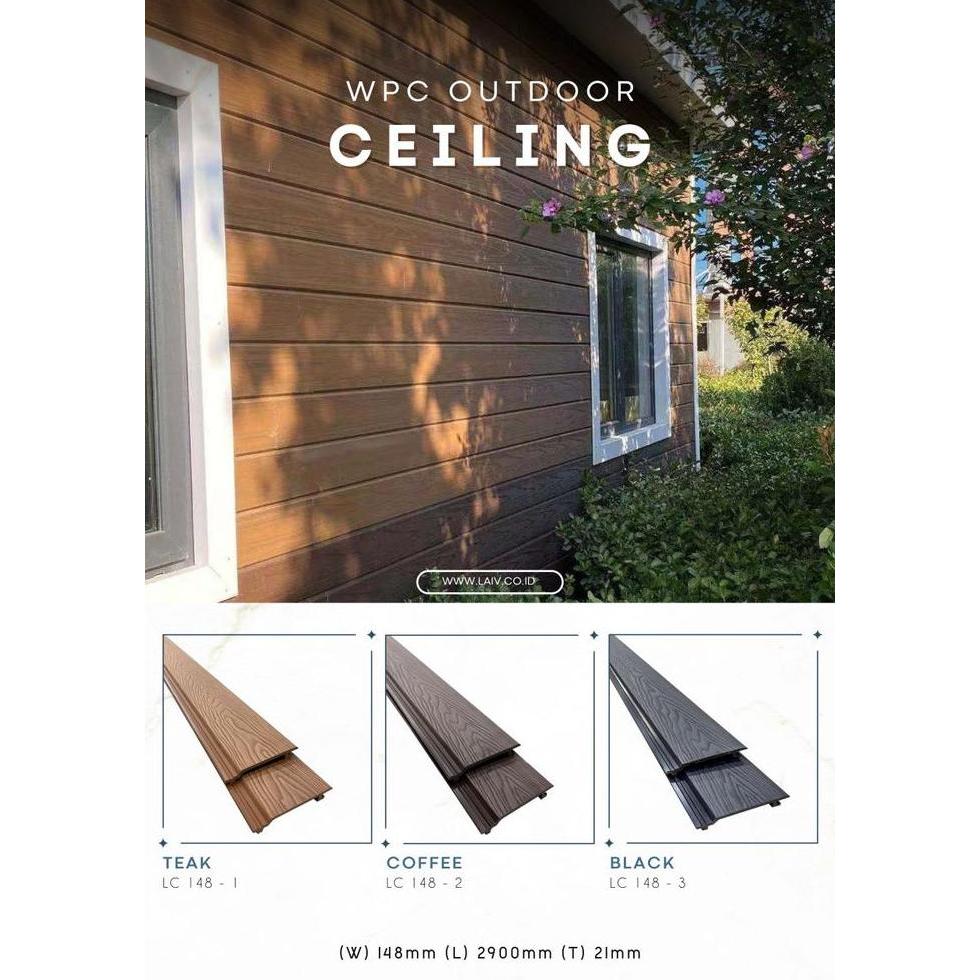 WPC Plafon / Ceiling WPC /  Wood Panel Dinding Outdoor / Wall Cladding