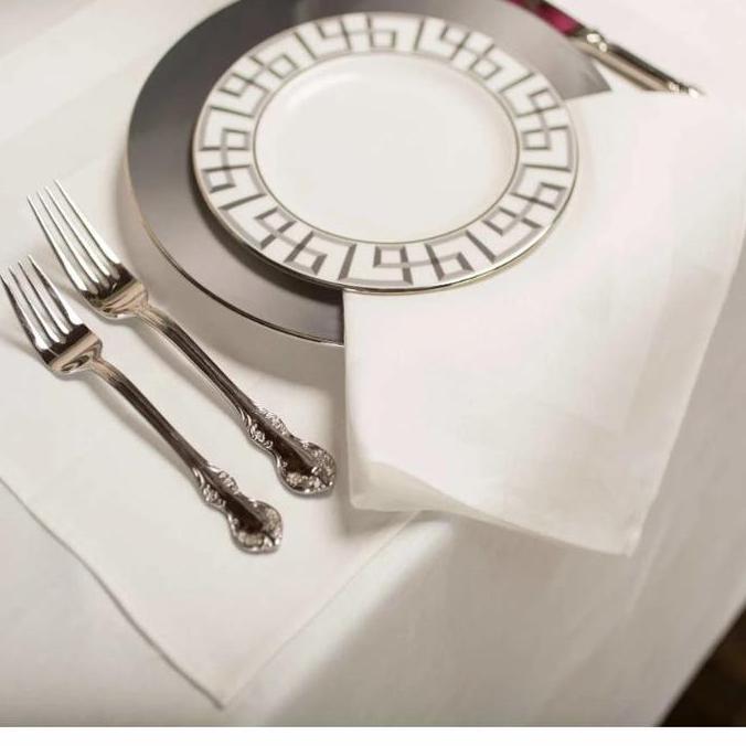 Napkin Damask Putih Satin Band