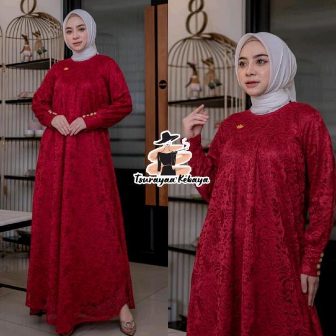 GAMIS BROKAT TANGAN KANCING/ GAMIS BROKAT/ KEBAYA GAMIS/ KEBAYA MODERN