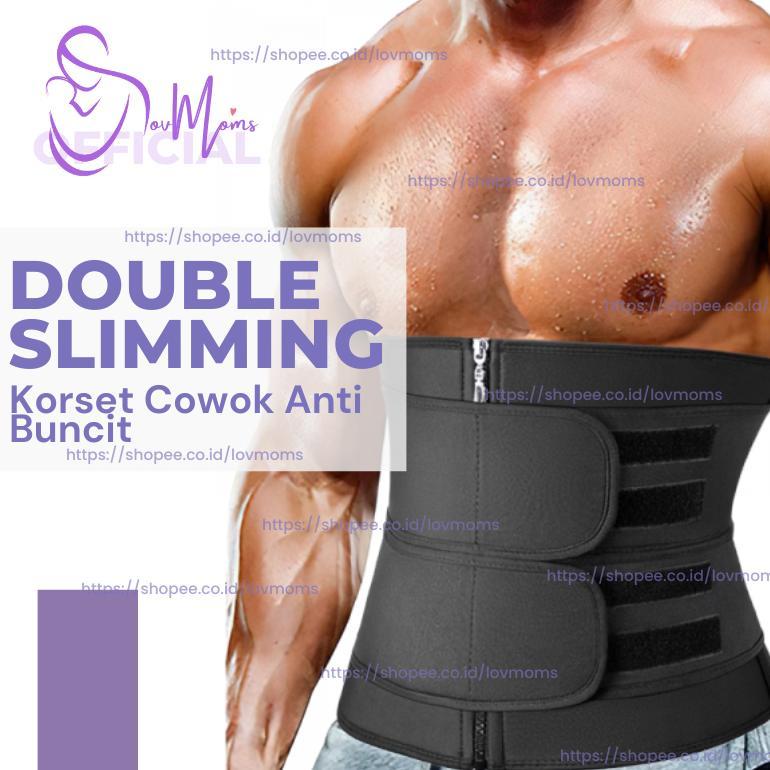 TERLARIS 2026 Korset Perut Pria Pelangsing Badan Tubuh Pembakar Penghilang Susut Lemak Corset Korsle