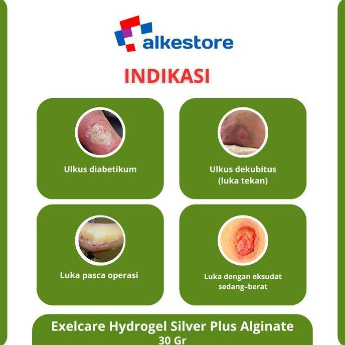 Bytxc- Exelcare Hydrogel Silver Plus Alginate 30G / Perawatan Luka/ Dressing