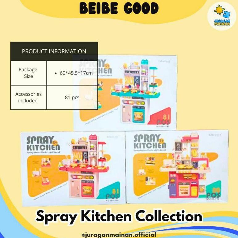 [MURCE] Dapur Set BEIBE GOOD Sprei Kithen Mainan DIY Anak-Anak Kitchen Set Masak Masak Dapur Set jum