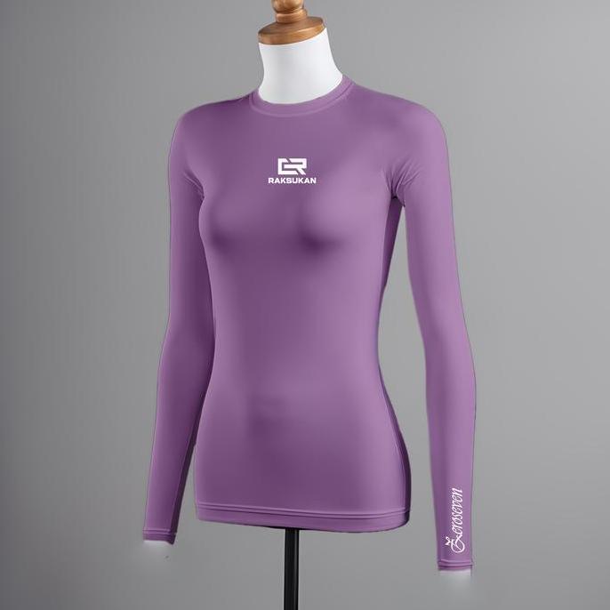 Letsfit- Baju Manset Wanita Lengan Panjang Atasan Dalaman Wanita Baju Olahraga Wanita Lengan Panjang