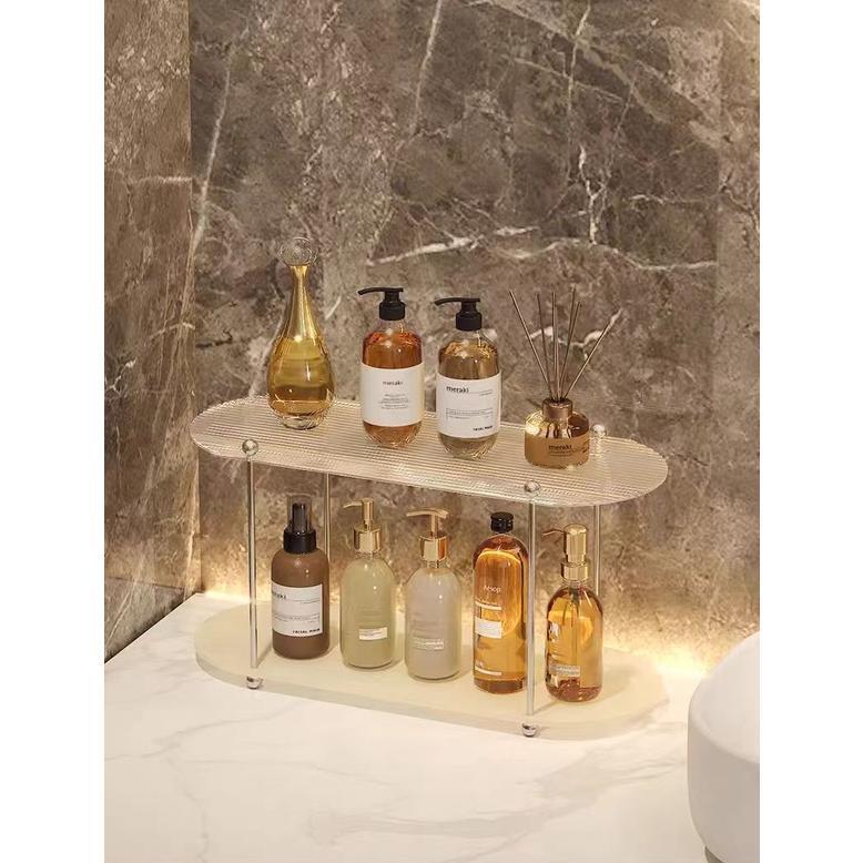 [ZR] Rak Makeup Parfum Akrilik Transparan Tempat Skincare Susun Serbaguna  /Acrylic Perfume Storage 