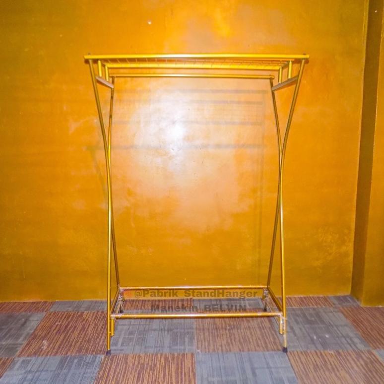 [ZR] StandHanger 2 Sisi Gold // Display Baju Mewah // Display Baju Gold // Display Premium // Gantun