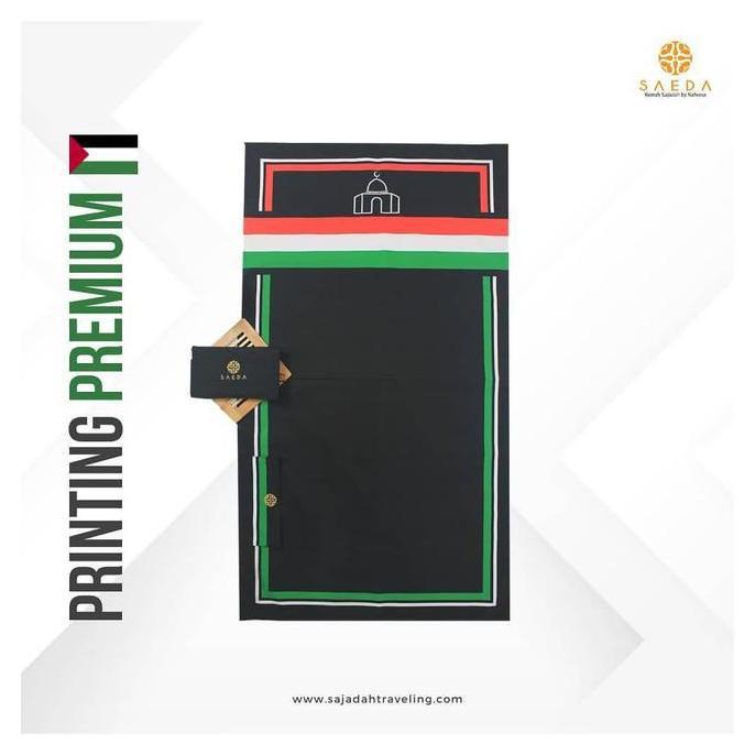 SAEDA - SAJADAH TRAVEL WATEROOF PRINTING ANTI AIR ALAS ANTISLIP | sajadah traveling anti slip