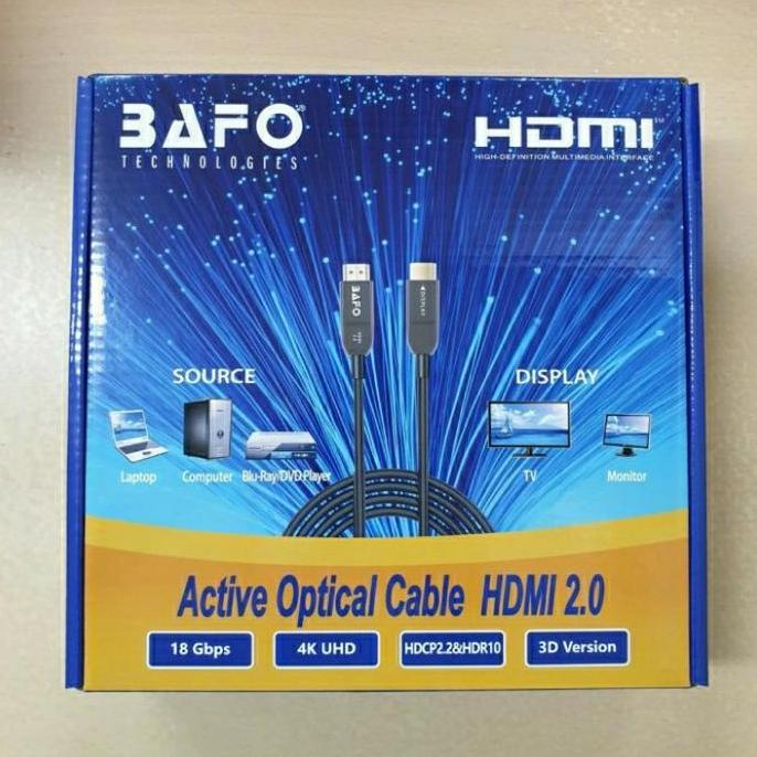 TERBARU - Kabel HDMI BAFO FIBER OPTIC 50 Meter