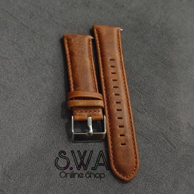 Strap Leather Kulit Asli Tali Jam Samsung Galaxy Watch 4 40mm Band Acc murah