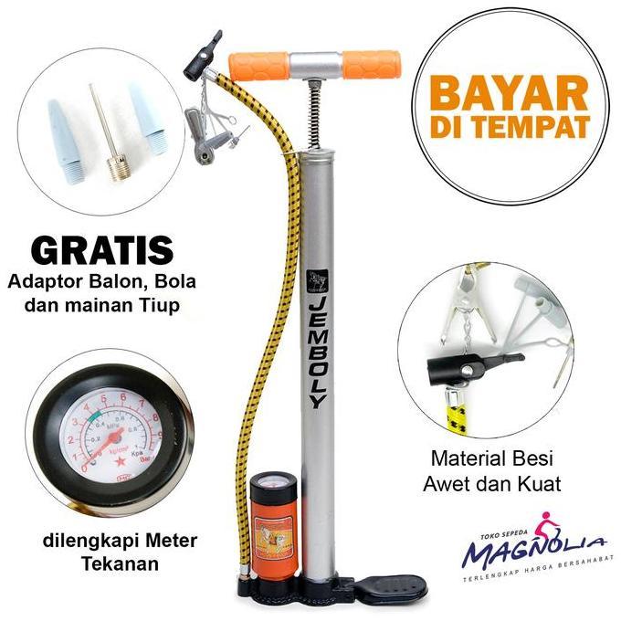 Pompa Ban Sepeda dan Motor Material Besi Merk Jemboly