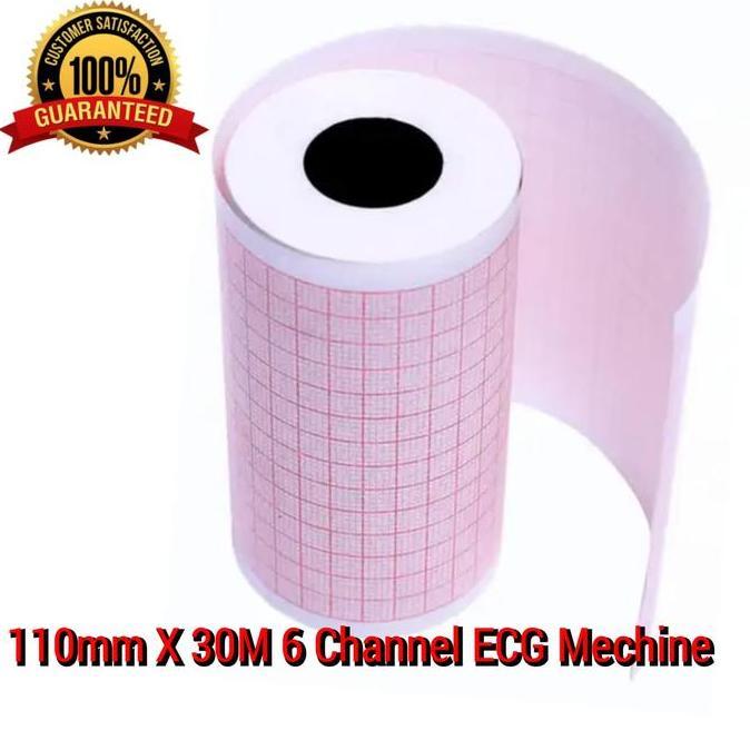 Kertas EKG 110m x 30m untuk Rumah Sakit dan Klinik 6 Channel ECG Machine / kertas ekg Roll / ekg 110