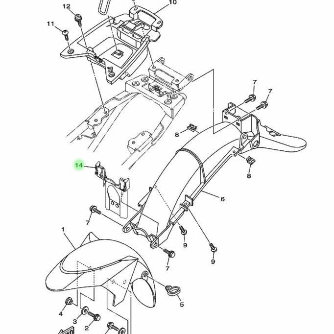 Flap Cepet karet Air pelindung lumpur Jupiter MX ori 1S7-F1621-00