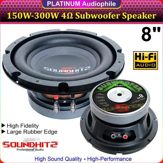 VATERCOM Speaker Subwoofer 8 Inch 4 ohm 150W-300W LOW BASS 8" Hifi Speker Soundhits SQ-8011