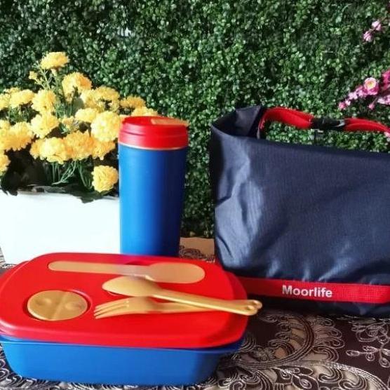Tempat makan lunch box set aventura moorlife Original