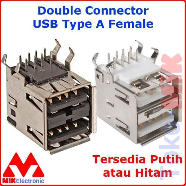 DOUBLE CONNECTOR SOCKET USB TYPE A (KONEKTOR USB TIPE A DOUBLE)