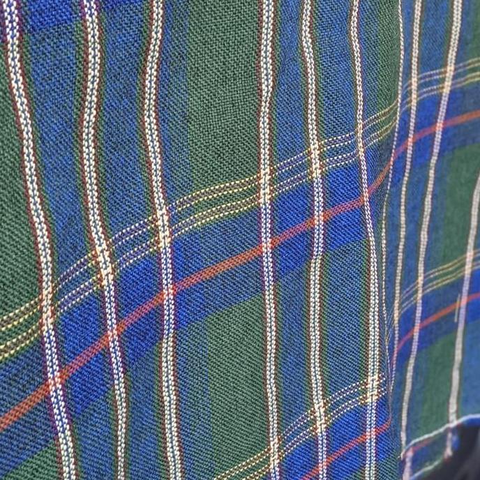 Kain Jok mobil Fabric Tartan kotak Hijau cocok untuk Katana Karimun