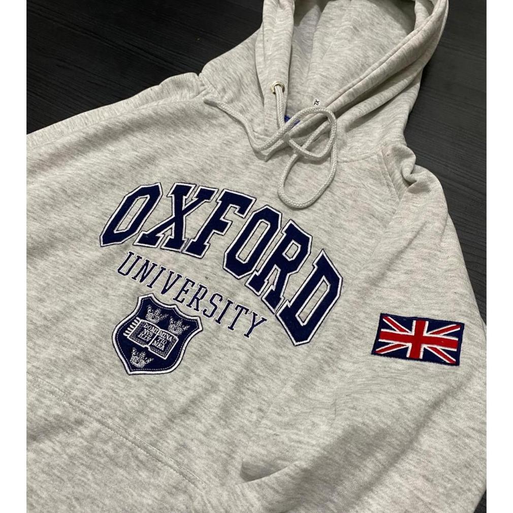 new deals hoodie oxford usa katun plec tebal bordir