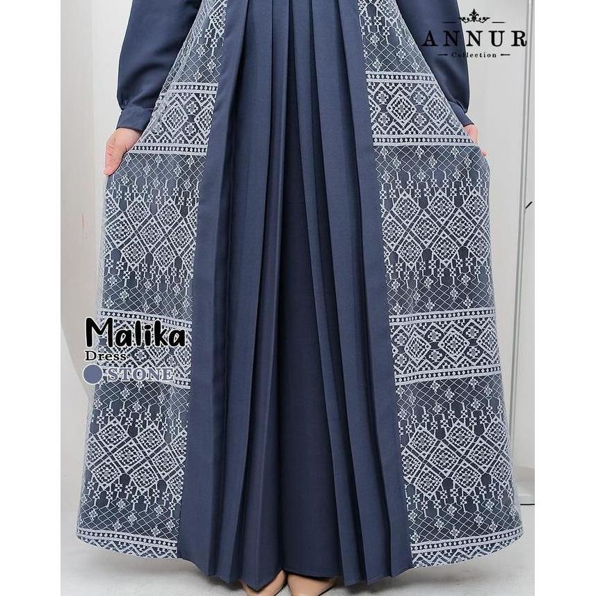MALIKA DRESS BRUKAT ANNUR , GAMIS KONDANGAN , DRESS KEKINIAN , GAMIS SYARI, GAMIS BRUKAT
