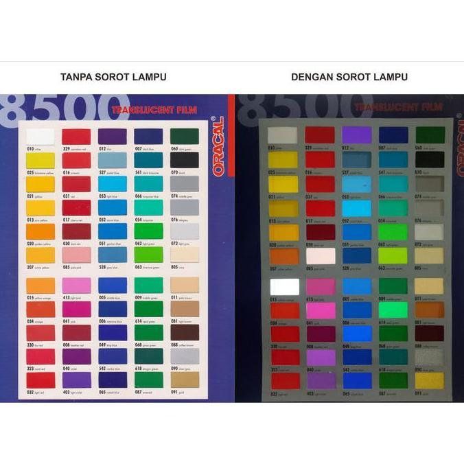 Sticker Oracal seri 8500 Vinyl atau neon box khusus warna bsi