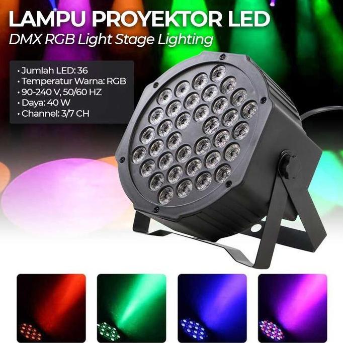 Lampu Panggung LED Par 36 Mata ParLED Rgb